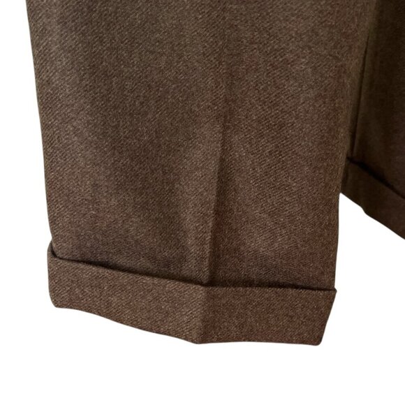Le Painty Womens VTG Wool Trousers Sz 26X28 Brown Quiet Luxury Old Money Capsule - Picture 5 of 7